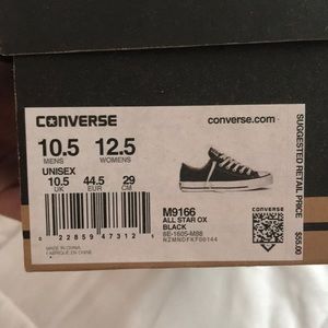 Brand new black low converse shoes